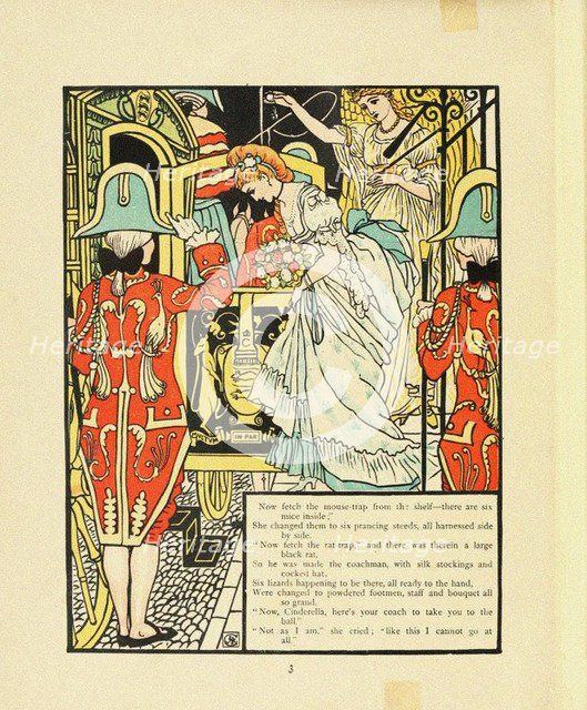 Illustration for Fairy Tale Cinderella. Artist: Crane, Walter (1845-1915)