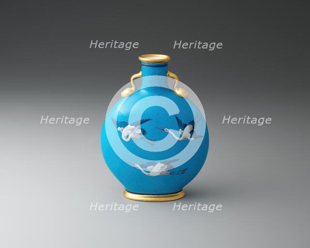 Moon Flask, Stoke-on-Trent, c. 1875. Creator: Minton.