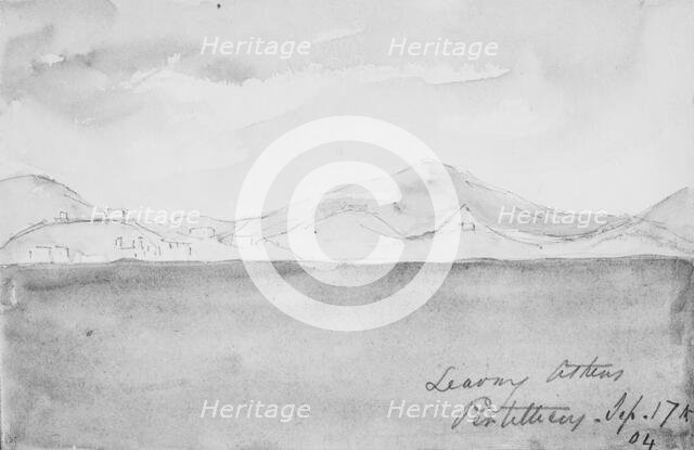 Leaving Athens (from Sketchbook), 1904. Creator: Mary Newbold Sargent.