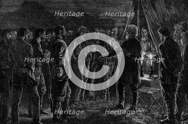 Transvaal War: thanksgiving service in the Boer camp after the signing of the treaty of peace, 1881. Creator: Unknown.