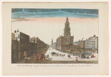 View of Somerset House and Saint Mary-le-Strand Church in London, 1745-1775. Creator: Unknown.