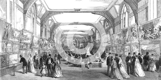 The Leeds Exhibition: the Gallery of British Living Painters in Oil, 1868. Creator: Mason Jackson.