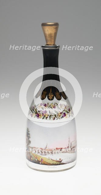 Bottle with a View of Dresden, Dresden, 1814. Creator: Samuel Mohn.