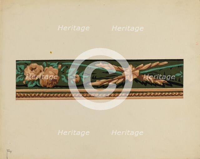 Wall Paper Border, c. 1937. Creator: Paul Farkas.
