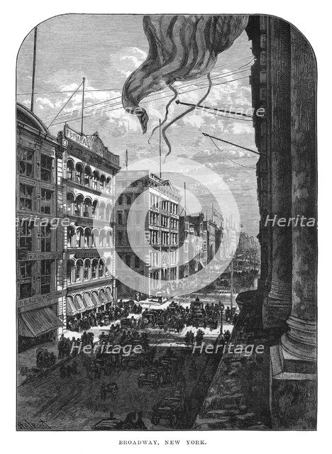 Broadway, New York, 19th century. Artist: Unknown