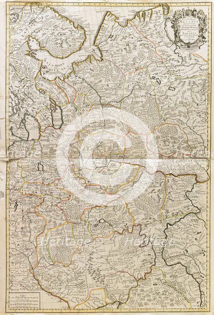 Map of Muscovy. Artist: Price, Charles (active Early 18th cen.)