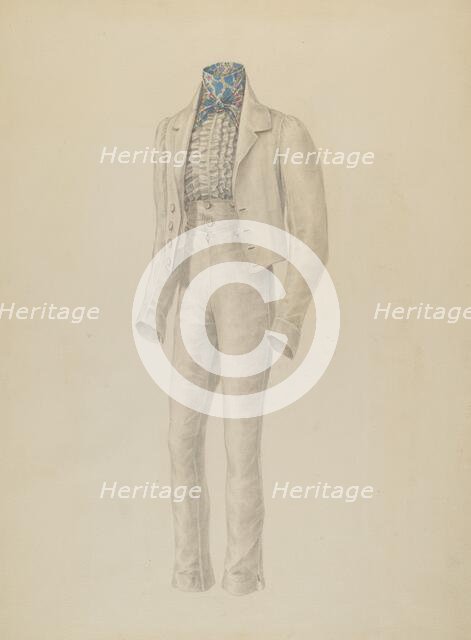 Man's Suit, c. 1939. Creator: Henry De Wolfe.