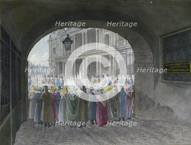 View of the entrance to Dean's Court, City of London, 1820. Artist: Robert Blemmell Schnebbelie