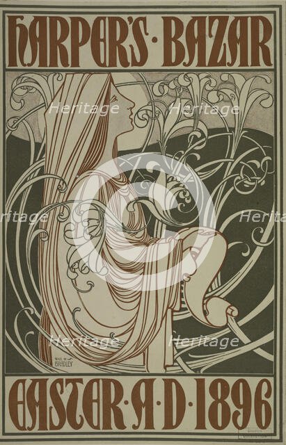 Harper's Bazar. [sic] Easter A. D. 1896, c1896. Creator: William H Bradley.