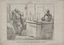 Actualities (No. 252): Condemned for having sold a pile of sand instead of moist brown sugar, 1855. Creator: Honoré Daumier (French, 1808-1879).