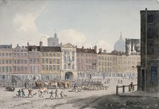 Smithfield Market, City of London, 1810.                                                Artist: George Shepherd