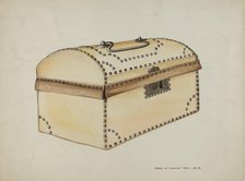 Leather Covered Box, c. 1937. Creator: Majel G. Claflin.