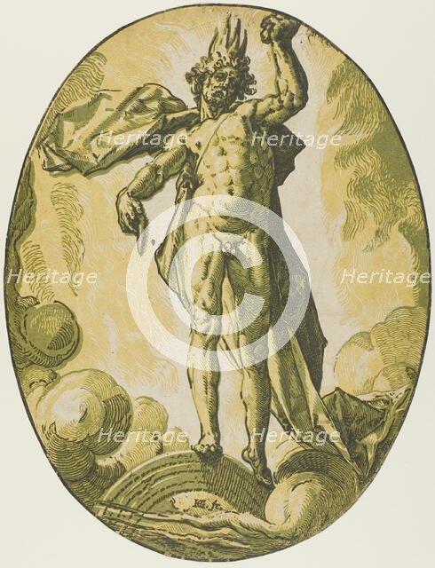 Aether, plate six from Demogorgon and the Dieties, c.1588-90. Creator: Hendrik Goltzius.