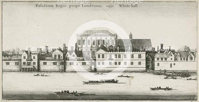 Palace of Whitehall from the River Thames, Westminster, London, c18th century(?). Artist: Unknown.