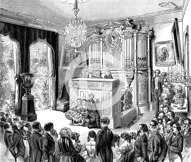 The Musical Soirée at Pauline Viardot-Garcia. Artist: Anonymous  