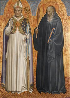 St Hugh of Lincoln and St Benedict of Nursia. Creator: Gherardo di Jacopo.
