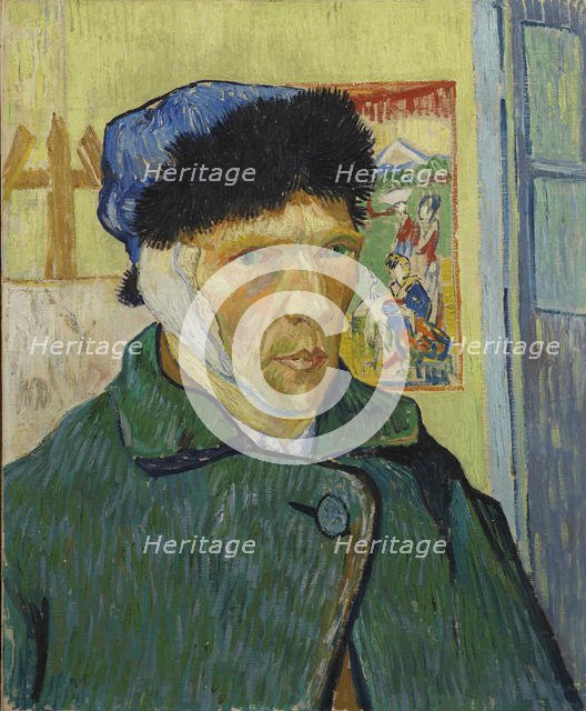 Autoportrait à l'oreille bandée (Self-Portrait with Bandaged Ear), 1889. Creator: Gogh, Vincent, van (1853-1890).