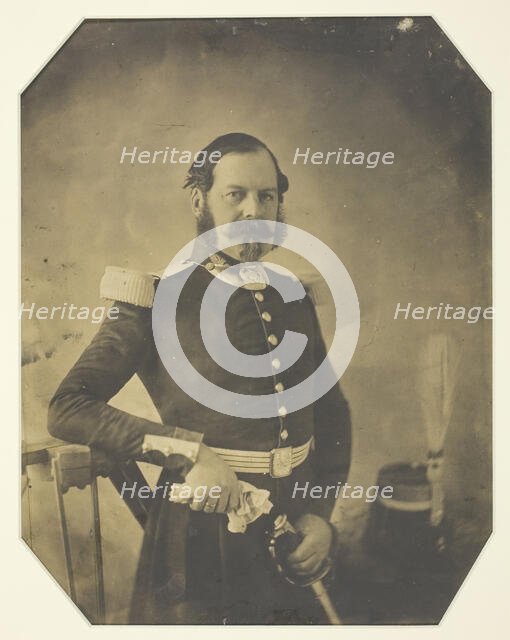 Portrait of a French Military Officer, c. 1855. Creator: Unknown.