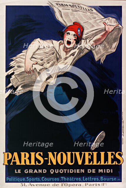 Paris-Nouvelles, le grand quotidien de Midi , 1931. Creator: D'Ylen, Jean (1886-1938).