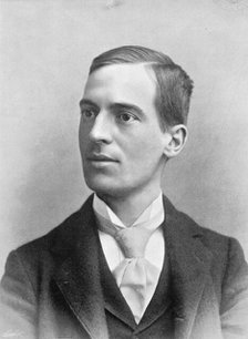 Portrait of the American chess player HN Pillsbury, 1896.  Creator: George Bradshaw.