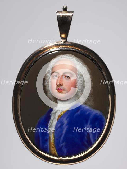 Portrait of a Man, c. 1735. Creator: Christian Friedrich Zincke (German, 1683/85-1767).