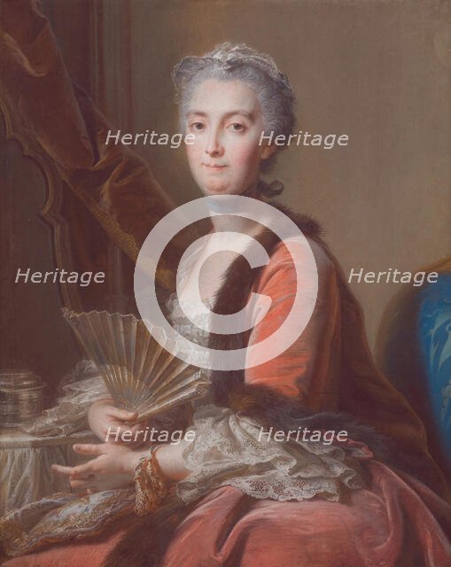 Anne Marie Louise Nicole de Lamoignon de Malsherbes, Countess of Sénozan, c1751. Creators: Jean Valade, Anne-Nicole de Lamoignon Sénozan.
