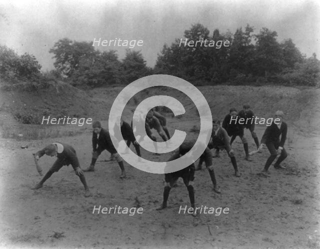 Schoolboys exercising, Washington, D.C., (1899?). Creator: Frances Benjamin Johnston.