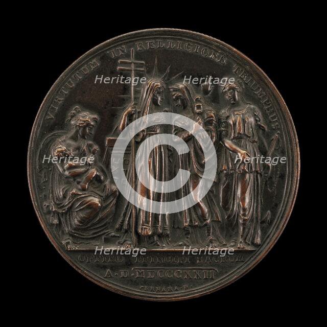 Allegory of the Triumph of Religion [reverse], 1822/1823. Creator: Giuseppe Cerbara.