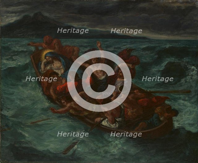 Christ Asleep during the Tempest, ca. 1853. Creator: Eugene Delacroix.