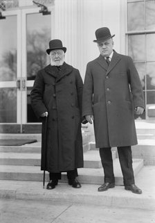 Alexander Mitchell Palmer, Rep. from Pennsylvania, right, with R. B. Dixon, 1914. Creator: Harris & Ewing.