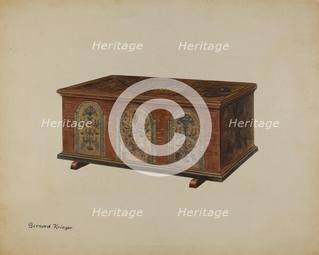 Pa. German Dower Chest, c. 1938. Creator: Bernard Krieger.