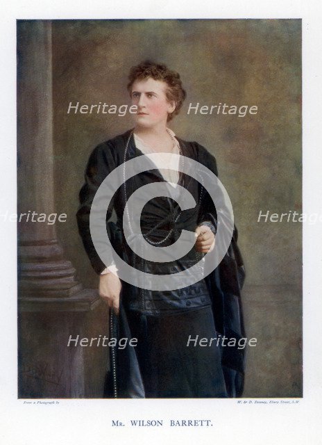 Wilson Barrett, English actor, manager, and playwright, 1901.Artist: W&D Downey
