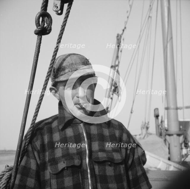 On board the fishing boat Alden out of Gloucester, Massachusetts, 1943. Creator: Gordon Parks.
