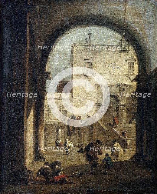 'View of a Square and a Palace', between 1775 and 1780.  Artist: Francesco Guardi