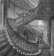 Grand staircase in Carlton House, Westminster, London, c1820 (1878). Artist: Unknown.