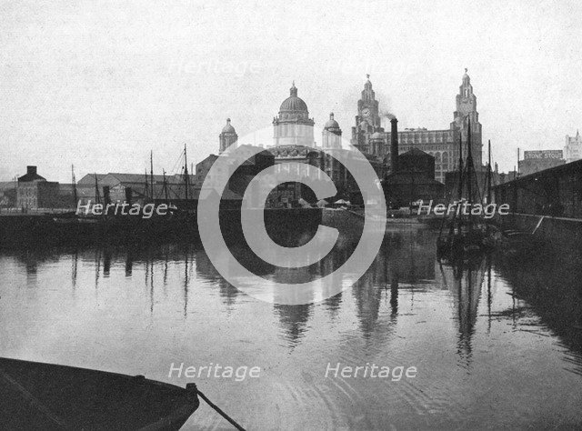 Canning Dock, Liverpool, 1924-1926. Artist: Valentine & Sons