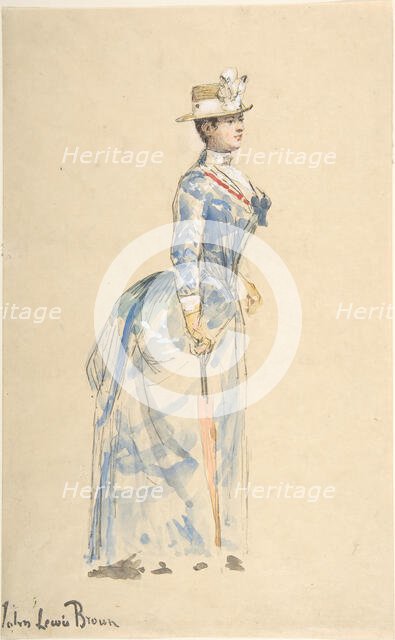 Woman Dressed in Blue, 19th century. Creator: John-Lewis Brown.