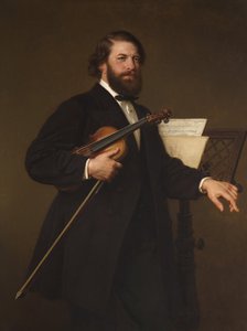 Portrait of the violinist and composer Joseph Joachim (1831-1907) , 1870. Creator: Bendemann, Eduard (1811-1889).