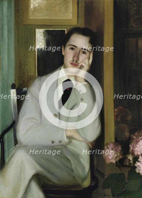 Portrait of André Gide (1869–1951) at the Age of 21, c1890. Creator: Blanche, Jacques-Émile (1861-1942).