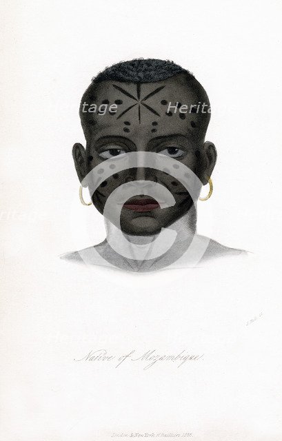 'Native of Mozambique', c1850.Artist: James Prichard