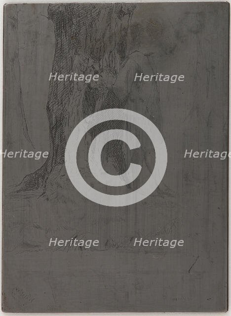 Seymour Standing under a Tree, 1859. Creator: James Abbott McNeill Whistler.