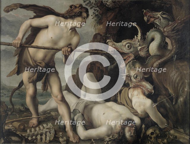 Cadmus Slaying the Dragon, 1610-1620. Creator: Timm, Reinhold (1616-1639).