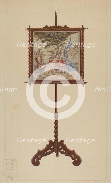 Fire Screen, c. 1938. Creator: Vincent P. Rosel.