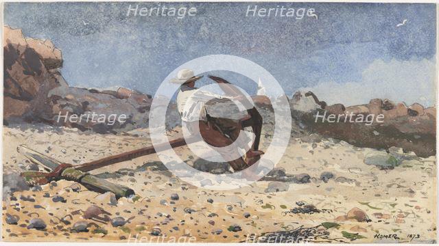 Boy with Anchor, 1873. Creator: Winslow Homer (American, 1836-1910).