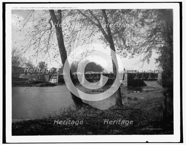 Aqueduct over the Pompton, Morris and Essex Canal, N.J., between 1890 and 1901. Creator: Unknown.