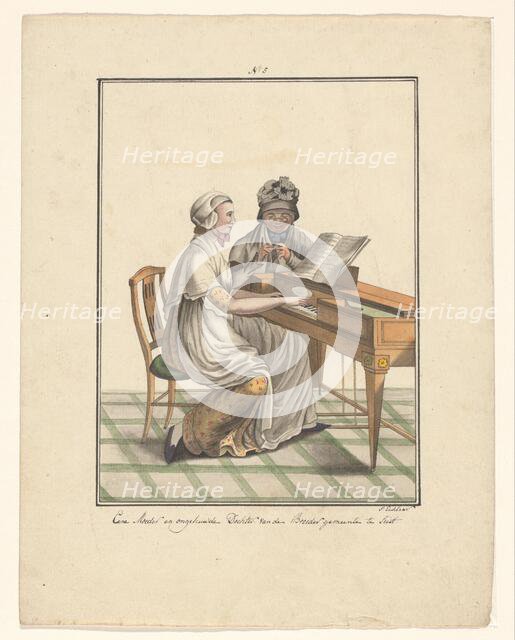 Mother and daughter of the Moravian Church, 1803-c.1899.  Creator: J. Enklaar.