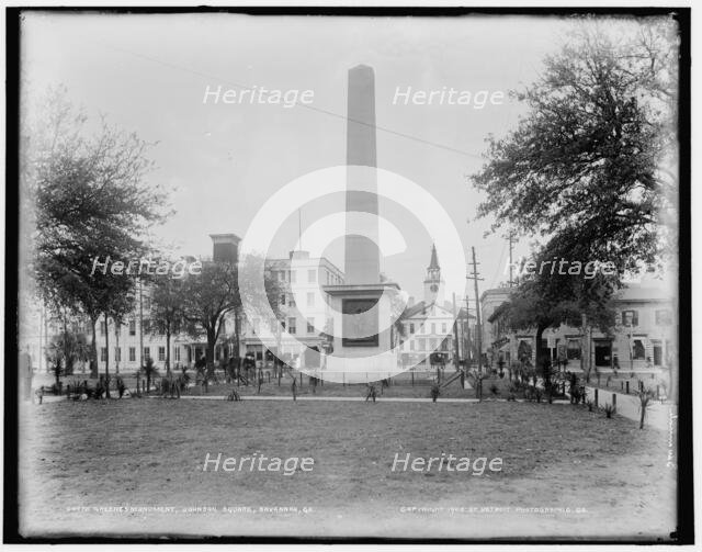 Greene's Monument, Johnson Square, Savannah, Ga., c1900. Creator: Unknown.