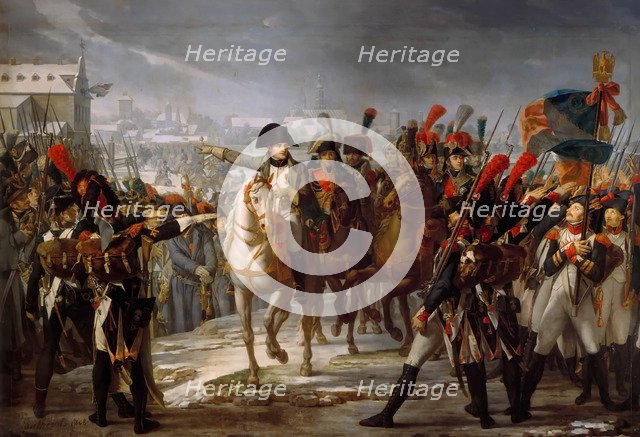 Napoleon's speech to the 2nd Corps of the Grande Armée before the attack on Augsburg on 12 October 1 Artist: Gautherot, Claude (1769-1825)