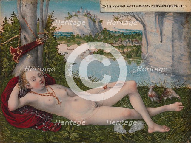 Nymph of the Spring, ca. 1545-50. Creator: Lucas Cranach the Younger.