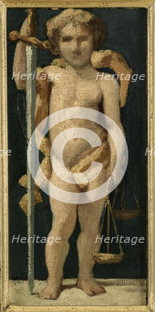 Esquisse pour la salle d'audience de la Cour des Assises du Palais de Justice de..., c1866-1873. Creator: Leon Joseph Florentin Bonnat.